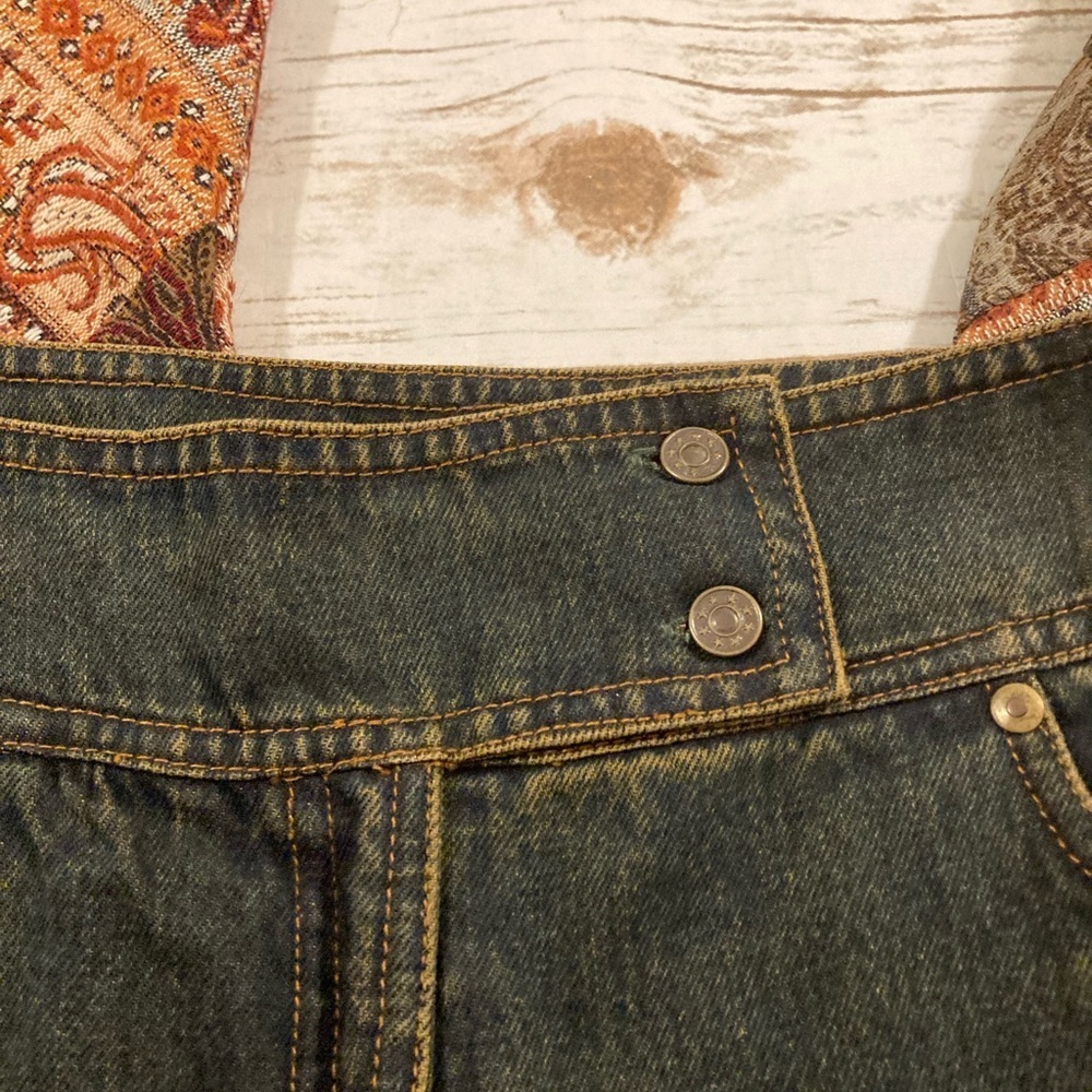 Rene Derhy Vintage Boho Patchwork Jeans Women’s Size 8 Hippie 90s Festival Pants - Picture 11 of 14